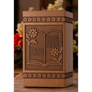 Luxury Wooden Urn Box with Polished Surface Premium Hardwood Cremation Urn for Ashes by AYAANS - Product Image 2