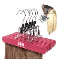 Astrid 23 CM Cintre à foulards en bois de luxe à un seul niveau, écologique, durable, multifonction, avec logo personnalisé pour armoire