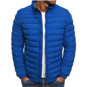 High Men's Winter Puffer Jackets Wholesale Outdoor Warm Duck <b>Feather</b> Custom Logo <b>Black</b> Nylon Hooded Bubble Puff Filled Knitted - Product Image 1