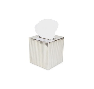 White Metal Tissue Box with Flower Design for Home Decor Convenient Storage Traditional Chinese Style Metal Tissue Box - Product Image 4
