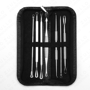 Top Quality 7 Piece Stainless Steel Acne Comedone Extractor Kit Blackhead Blemish and Pimple Removal Facial <b>Tools</b> - Product Image 2