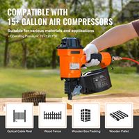 Cloueur pneumatique à bobine pour bardage MCN70 1 3/4'' 2 3/4'' 15 degrés, cloueur à air comprimé 70-120 PSI pour l'assemblage de palettes