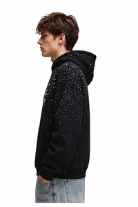 Sudadera con Pedrería para Hombre, Diseño con Pedrería, Material Duradero, Tacto Suave, Estilo Casual para Uso Diario - Product Image 2
