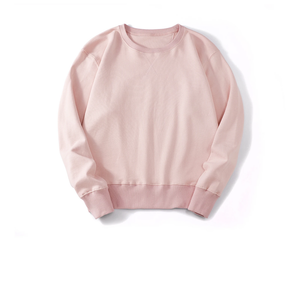 เสื้อสเวตเชิ้ตคอกลมสีชมพูสด ทรงปกติ ผ้าถักสีพื้น แขนยาว สวมใส่สบาย เหมาะสำหรับทุกเพศ - Product Image 1