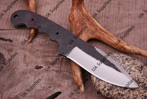 Couteaux utilitaires EDC à lame fixe en acier 1095, fabrication artisanale de qualité industrielle, pointe tombante, lames vierges personnalisables - Product Image 3