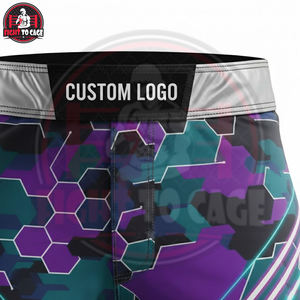 Shorts de combat MMA unisexes tendance, légers, respirants, en tissu extensible de haute qualité, imprimés, 100% polyester, durables - Product Image 4