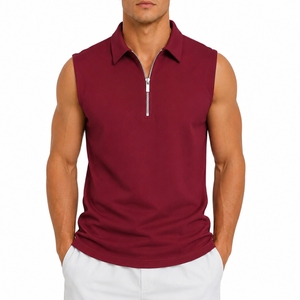 Men Sleeveless Polo <b>Shirt</b> Quick Dry Athletic Fit Summer Comfort Modern Style Custom Made Premium Fabric For Sleeveless <b>Shirt</b> - Product Image 1