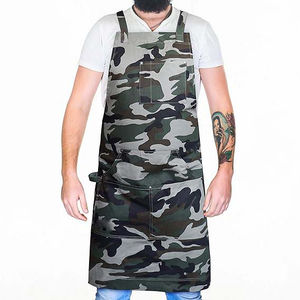 Tablier de charpentier réglable en coton robuste avec sangles croisées et sac à outils, couleur personnalisable, uniforme de travail pour le personnel de restaurant et de bar - Product Image 6