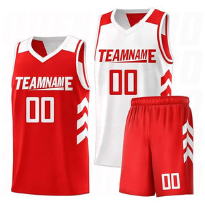 ชุดบาสเก็ตบอลผู้ชายแบบใหม่ ดีไซน์ OEM ไซส์ใหญ่ ขายดี แห้งเร็ว ชุดเสื้อและกางเกงบาสเก็ตบอลแบบซับลิเมชั่น - Product Image 1
