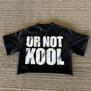 Camiseta Corta Gráfica para Hombre con Estampado de Letras Audaces, Estilo Urbano, Manga Corta, Casual, a la Moda, de Verano, Oversize - Product Image 3