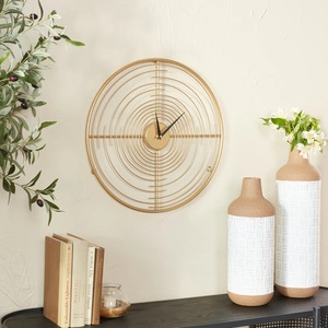 <b>Vintage</b> Metal <b>Wall</b> <b>Clock</b> Rustic Iron Hanging Quartz <b>Clock</b> for Living Room Decoration At Best Price - Product Image 1