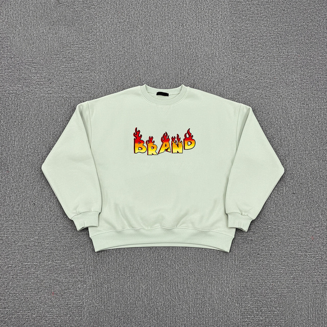 High Quality Printed Crew Neck Sweatshirt Women's Regular Fit 100% Cotton Knitted Autumn Style Front Letter Logo Design for sale