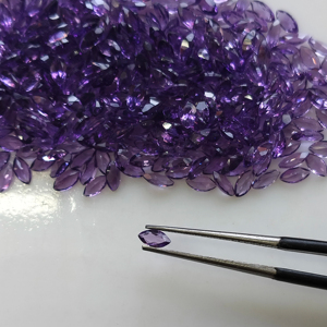 Ametyste naturelle africaine 5x2.5MM taille marquise, qualité supérieure, violet foncé, pierre précieuse en vrac pour la fabrication de bijoux - Product Image 1