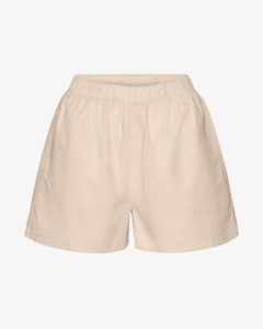 Shorts pour femmes en popeline de coton, taille mi-haute, fermeture élastique, logo personnalisé, couleur unie ivoire, séchage rapide, meilleure qualité, Bangladesh - Product Image 1