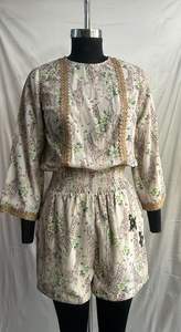 Mono con estampado floral, estilo playero, informal, de verano, de manga larga, elegante, para fiesta, para mujer. - Product Image 6