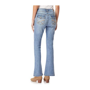 Jeans de Mezclilla Casuales para Mujer, Estilo Invierno 2026, Corte Regular, Pierna Ancha, Rectos, Cintura Media, Largos, 100% Algodón - Product Image 5