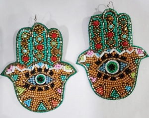 Pendientes de Cuentas con Diseño Moderno y de la Mejor Calidad para Fiestas y Moda Femenina por Tyntra International by MD HANDICRAFTS - Product Image 2