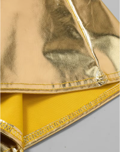 Pantalon Golden Flare pour homme, taille haute, élastique, style formel, 100 % polyester, tissé mi-lourd, pantalon en molleton pour homme - Product Image 6