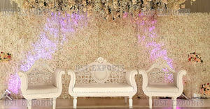 Juego de Muebles Maharaja de Madera Tallada para Bodas Musulmanas, Venta Directa de Fábrica, Sofá/Sillón de Lujo para Eventos de Boda - Product Image 3