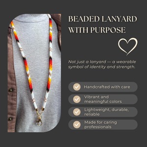 Chaîne de corps perlée faite à la main, élégante, durable et légère, accessoire pour badge d'identité de bureau, d'école, porte-clés ou collier pour usage quotidien - Product Image 5