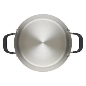 Olla de Acero Inoxidable Decorativa Premium con Asas Elegantes, Tapa Metálica Hecha a Mano, 24 cm, Apta para Horno - Product Image 2