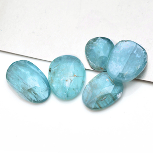 ไคยาไนต์สีธรรมชาติขนาด10-13มม. อัญมณีหลวมใช้สำหรับทำเครื่องประดับ - Product Image 3