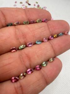 Lot de 5x3mm de tourmaline naturelle multicolore taille ovale 48 carats avec jeu de couleurs, provenance Mines Africaines, pour la fabrication de bijoux Zehra Gems Jewellery - Product Image 4