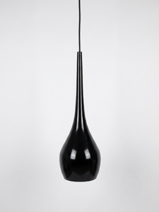 Lámpara Colgante Redonda Negra Ajustable, Lámpara de Techo LED Moderna con Control Táctil para Dormitorio, Sala de Estar, Barra de Bar - Product Image 1