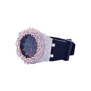 Montre élégante demi-trône sertie de diamants, collection premium de luxe en acier inoxydable DOPE JEWELLS - Product Image 2