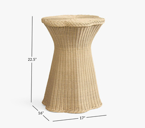 Table de restaurant ronde en rotin de qualité supérieure |   Meubles d'extérieur faits à la main |   Couleurs personnalisées et fabrication OEM disponibles - Product Image 5