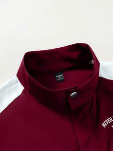 Ensemble décontracté pour homme, veste et pantalon à manches longues avec imprimé lettres et couleurs contrastées, ensemble deux pièces pour homme, ensemble de survêtement pour homme - Product Image 3