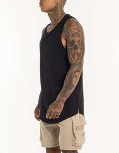 Débardeur de sport NESTA SPORTS personnalisé avec logo, pour entraînement, course à pied, gym, en coton et élasthanne, pour hommes - Product Image 3