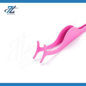 Pinzas para Extensión de Pestañas con Agarre Suave, Acero Inoxidable Antiestático, Punta Puntiaguda, Aplicador de Pestañas, Herramienta de Belleza de Precisión Profesional - Product Image 5