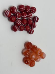 Handmade Round Marbled <b>Red</b> White Glass Beads Assorted Swirl Pattern Lampwork Conifer Brand Jewelry Making Crafts <b>Beading</b> - Product Image 4