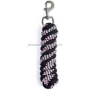 Corde de plomb en coton doux et durable avec fermeture à pression nickelée Corde de plomb de plusieurs couleurs pour chevaux meilleur prix commande en gros - Product Image 1