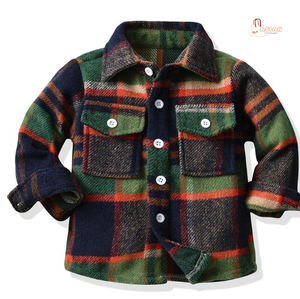 Camisa de Franela de Manga Larga para Niños, Primavera-Otoño, 100% Algodón, Casual, Ecológica, Transpirable, de China - Product Image 1