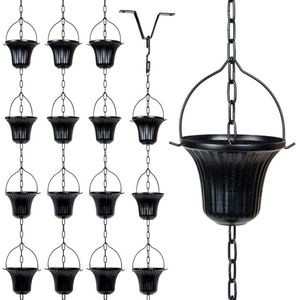 Cadena de Lluvia de Hierro y Cobre Monarch de Linea Exports Inc. para Decoración de Exteriores, Arreglos Estacionales y Estilo Rústico - Product Image 5