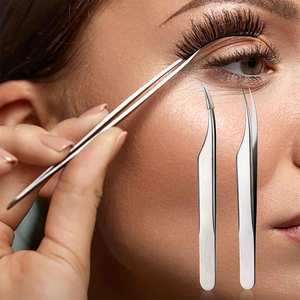 Pince à cils la plus vendue en gros, à pointe fine et lisse, pour extensions de cils, usage en salon de beauté, pince à cils cosmétique OEM - Product Image 5