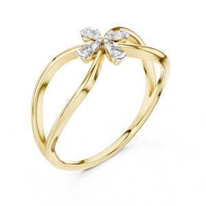 Anillo de Oro Rosa de 14K con Diamante Cultivado en Laboratorio para Mujer |   Anillo para Uso Diario |   Diamante Cultivado Nuevo - Product Image 5