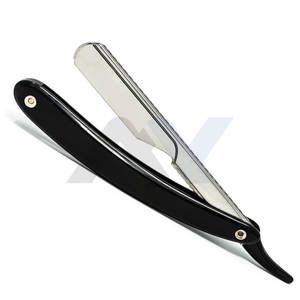 Rasoir professionnel pour barbier, lame en acier inoxydable, manche en plastique, rasoirs et shavettes personnalisés OEM, vente en gros, approvisionnement en vrac - Product Image 4