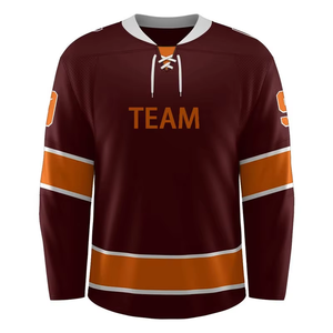 Camiseta de hockey sobre hielo sublimada personalizada con nombre del equipo impreso en la parte delantera, absorbe la humedad, manga larga, ajuste regular para hombre adulto - Product Image 4