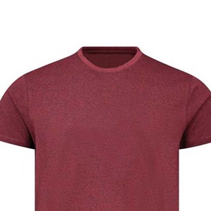 เสื้อยืดคอกลมผู้ชายสีเบอร์กันดี ผ้าฝ้ายหรูหรา 100% คุณภาพพรีเมียม แขนสั้น ระบายอากาศได้ดี ทรงเข้ารูป สวมใส่สบาย - Product Image 2