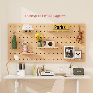 Bestseller Xiaohongshu: Pannello Forato in Legno Massello 40x60cm Stile INS, Organizzatore Decorativo a Singolo Livello - Product Image 5