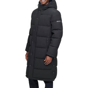 Veste parka à capuche extra longue en tissu, manteau d'hiver chaud et isolé, vêtement d'extérieur décontracté pour temps froid, veste à capuche épaisse et superposée - Product Image 5