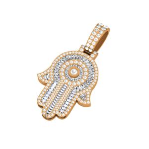 จี้เพชร VVS Lab Diamond แบบสั่งทำพิเศษจาก D'VINS JEWELS ประดับตัวอักษร  วัสดุทองคำแท้ 14K รับรองโดย IGI สำหรับทุกเพศ สไตล์ฮิปฮอป คุณภาพดีที่สุด - Product Image 6