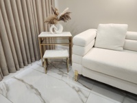 Ensemble de tables basses modernes et élégantes en or, avec plateau en marbre et tabourets latéraux à tiroirs, mobilier de maison à prix bas, directement pour mariages en Inde