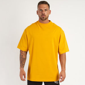 T-shirt en coton surdimensionné pour hommes et femmes, coupe décontractée à épaules tombantes, style streetwear, fabrication OEM, mode estivale - Product Image 5