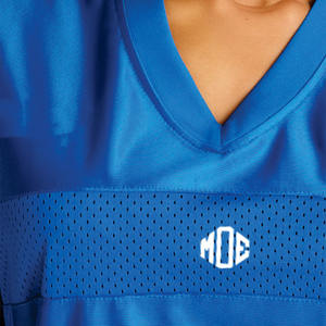 Camiseta de Fútbol Americano Retro Vintage con Cuello en V, Personalizada con Serigrafía, de Lujo, Talla Grande, 240GSM, Malla, para Mujer, 2026 - Product Image 5