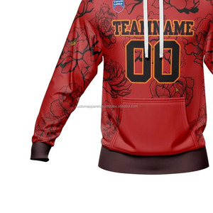 Sweat à capuche unisexe pour homme, coupe classique, en polaire polyester 360g, écologique, avec logo personnalisé, broderie 3D et impression en relief, style streetwear - Product Image 4