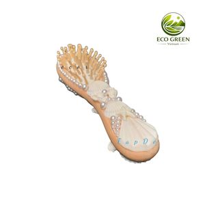 Peineta de Conchas Hecha a Mano con Perlas Naturales, Accesorio para el Cabello para Bodas en la Playa, Regalo Decorativo Costero de Sirena, OEM - Product Image 1